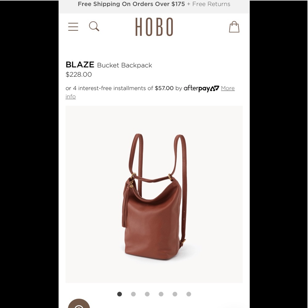 Brown Hobo Blaze backpack/purse